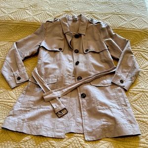 CAbi Linen/Cotton trench coat size Medium